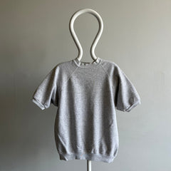 1990s Classic Light Gray Warm Up Sweatshirt - Stained
