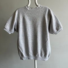 1990s Classic Light Gray Warm Up Sweatshirt - Stained