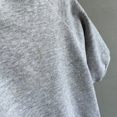 1990s Classic Light Gray Warm Up Sweatshirt - Stained