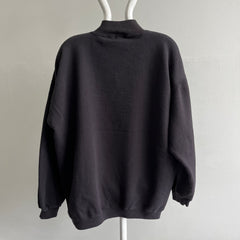 1980s USA GAP Baggy Relaxed Fit Mock Neck Sweatshirt with a Gash at the SHoulder