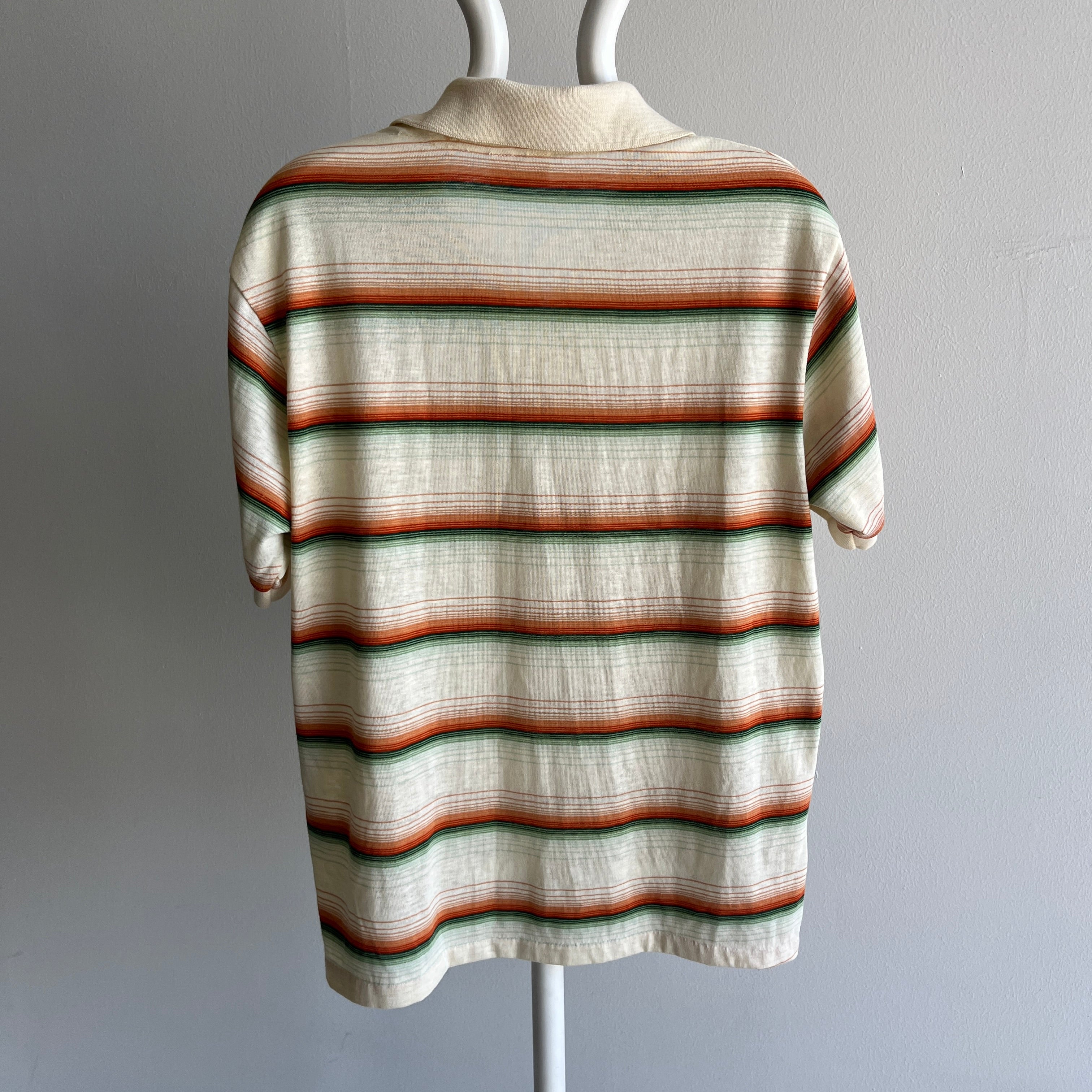 1970/80s Striped Polo Shirt by Kings Road/Sears