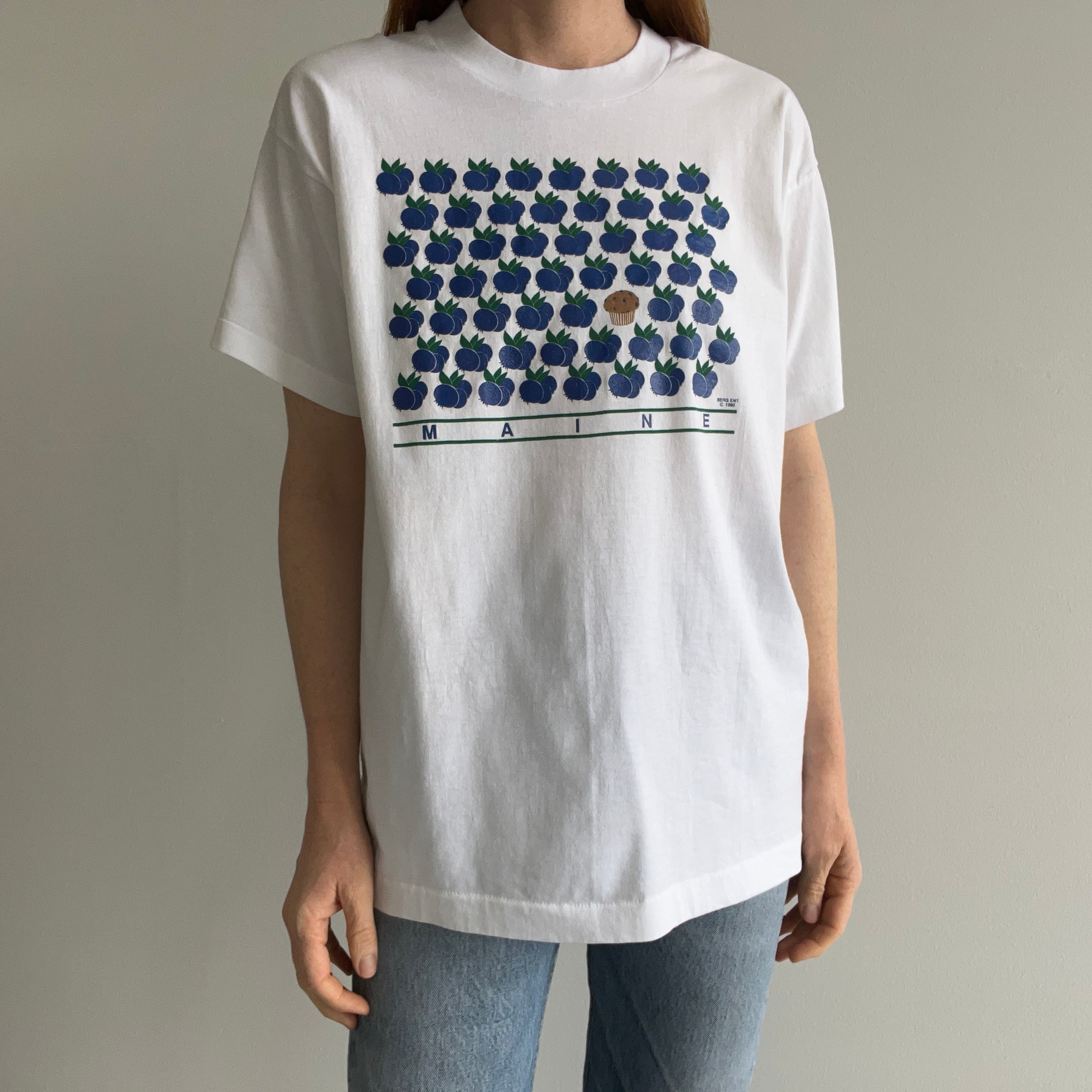 1990 Maine Blueberry Muffin T-Shirt