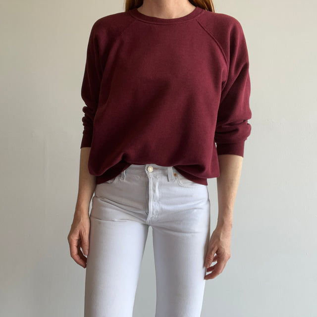 1980s Burgundy/Wine Raglan Sweatshirt