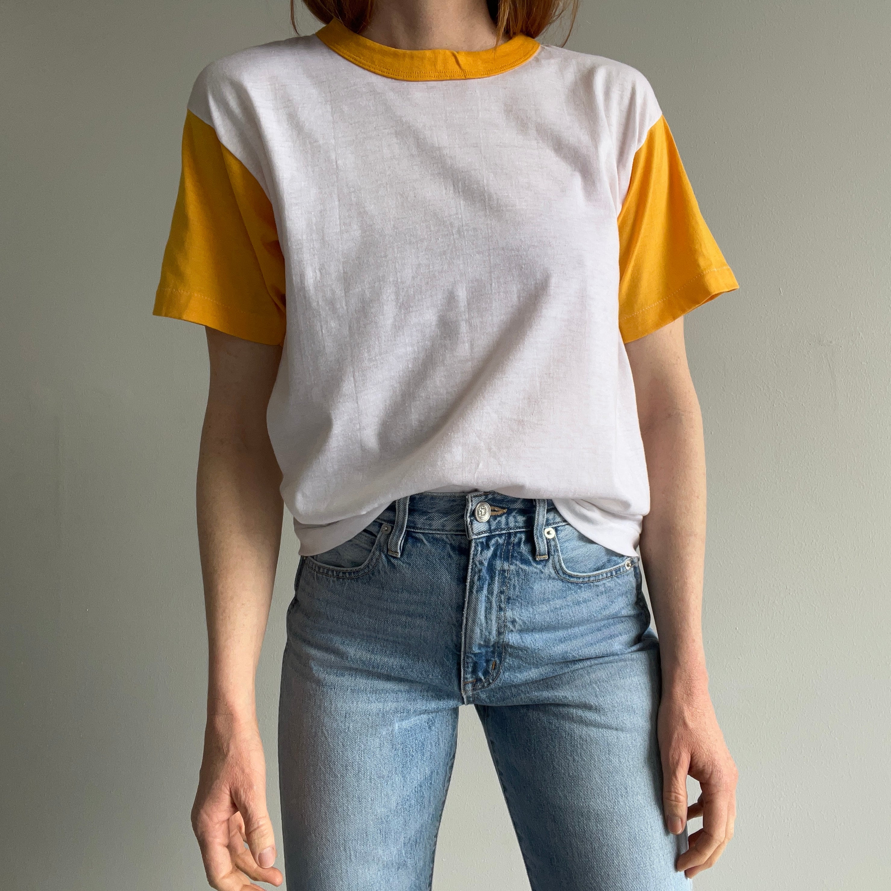 1970s Tee Jays Color Block T-Shirt