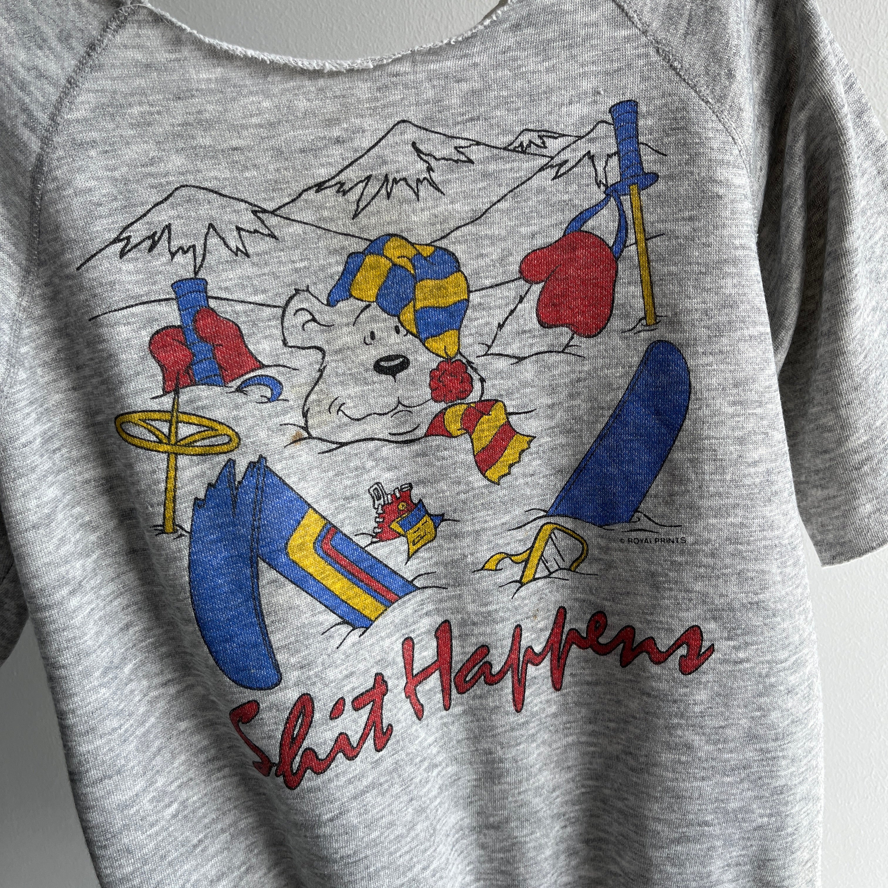 1980s Shit Happens DIY Cut Up Sweatshirt