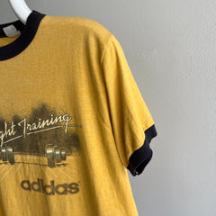 1980/90s Adidas Weight Training Ring T-Shirt