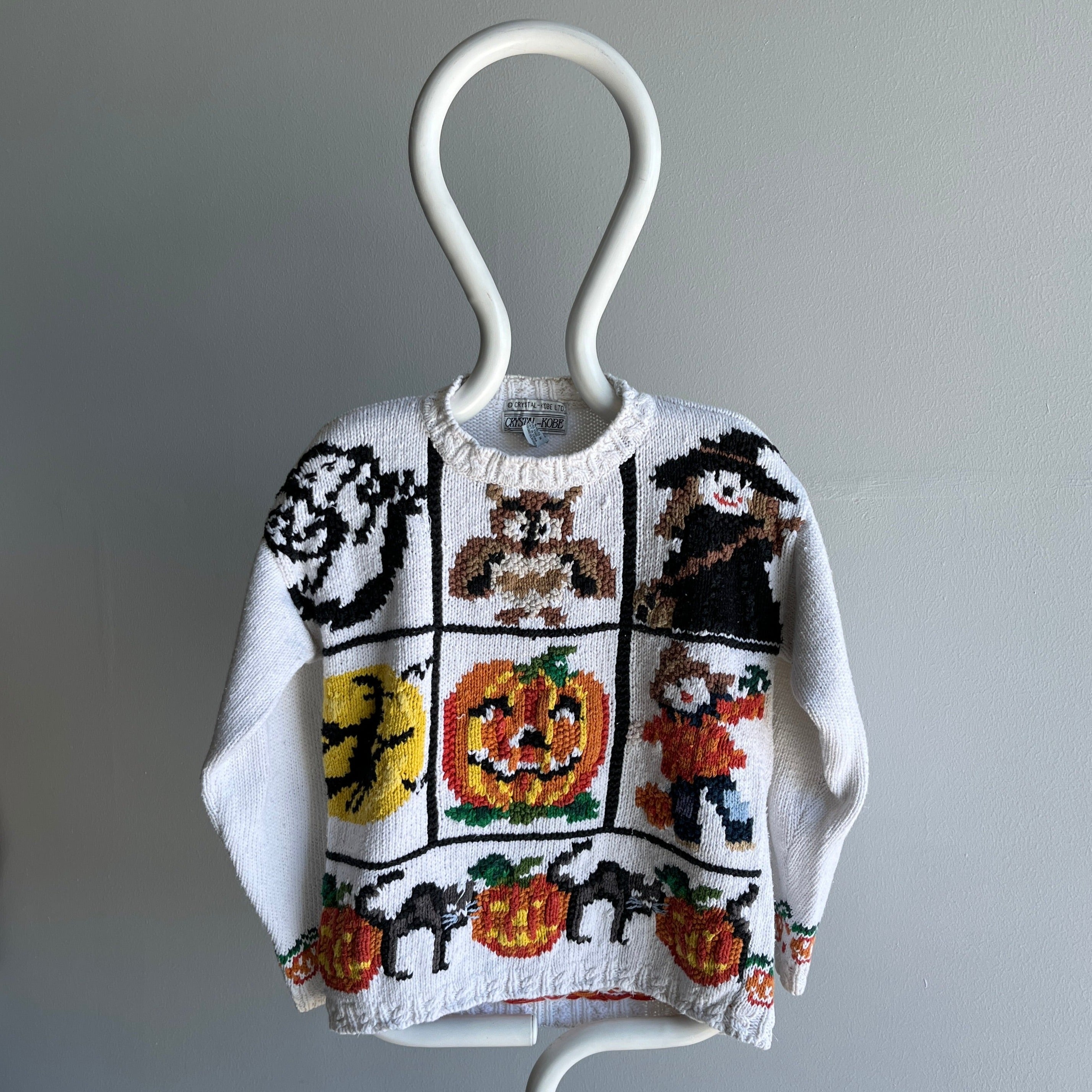 1990s Fall Feels Cotton Knit Sweater - Petite S/M