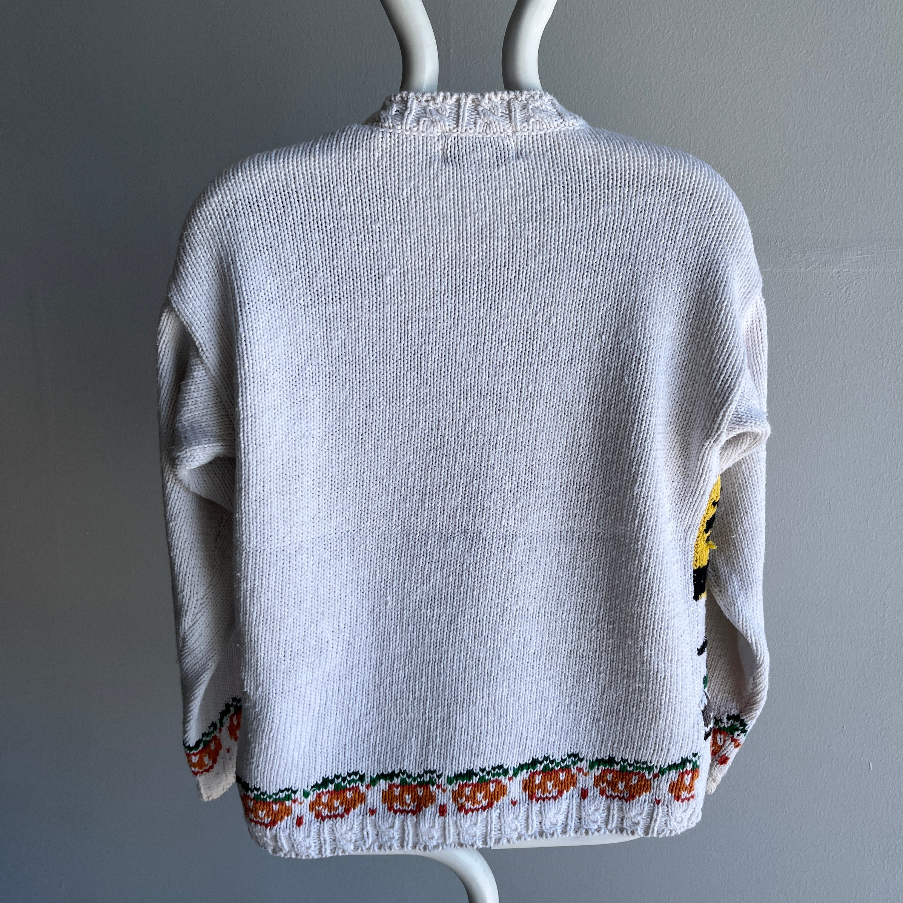 1990s Fall Feels Cotton Knit Sweater - Petite S/M