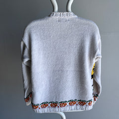 1990s Fall Feels Cotton Knit Sweater - Petite S/M