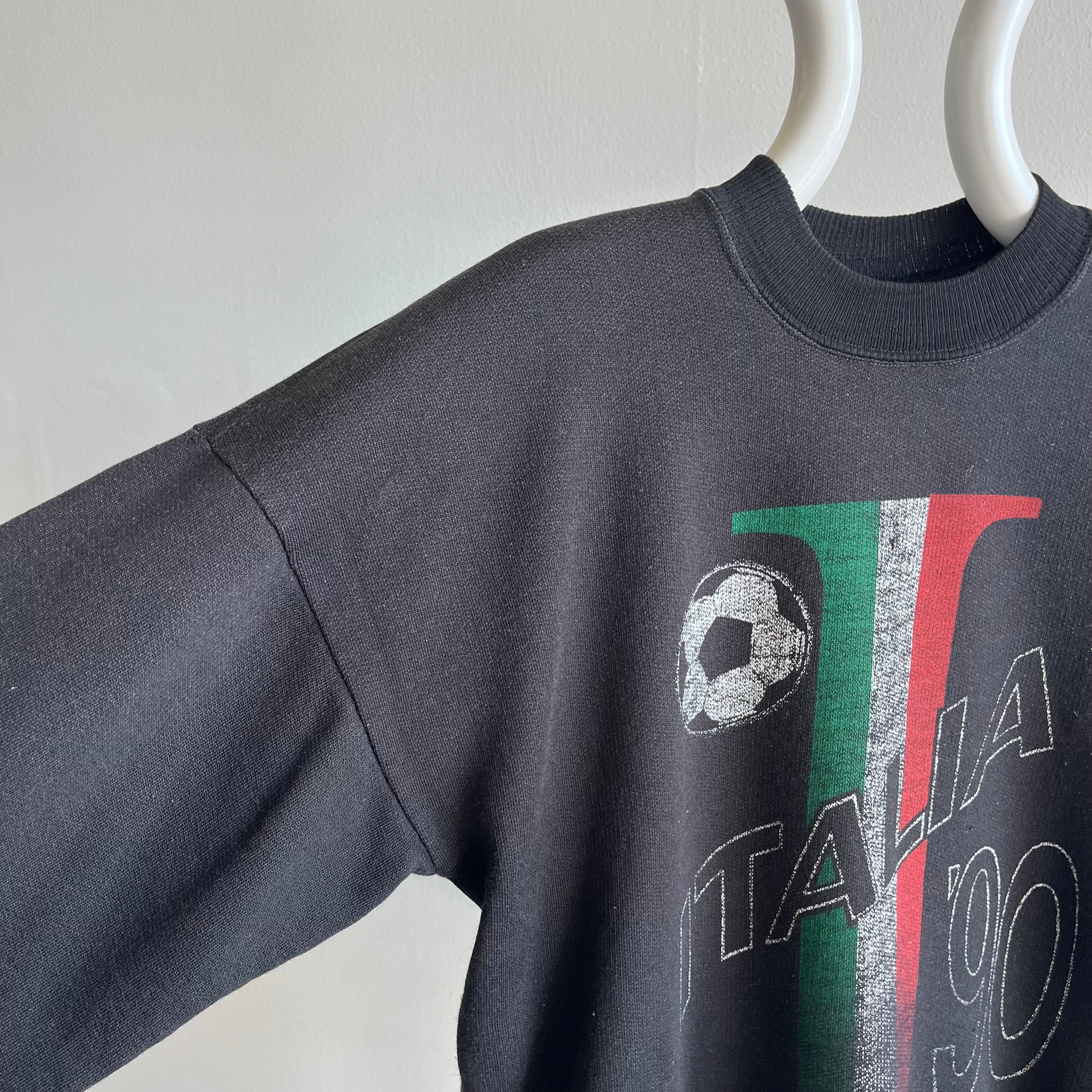 1990 Italy/Italia Soccer/Football Sweatshirt - WOWOW