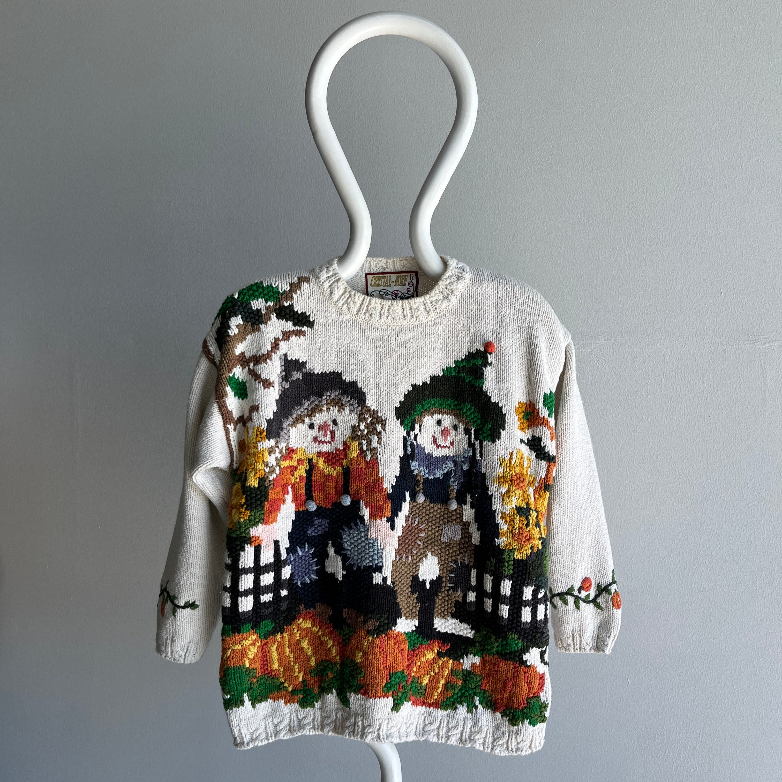 1990s Scarecrow Cotton Knit Sweater