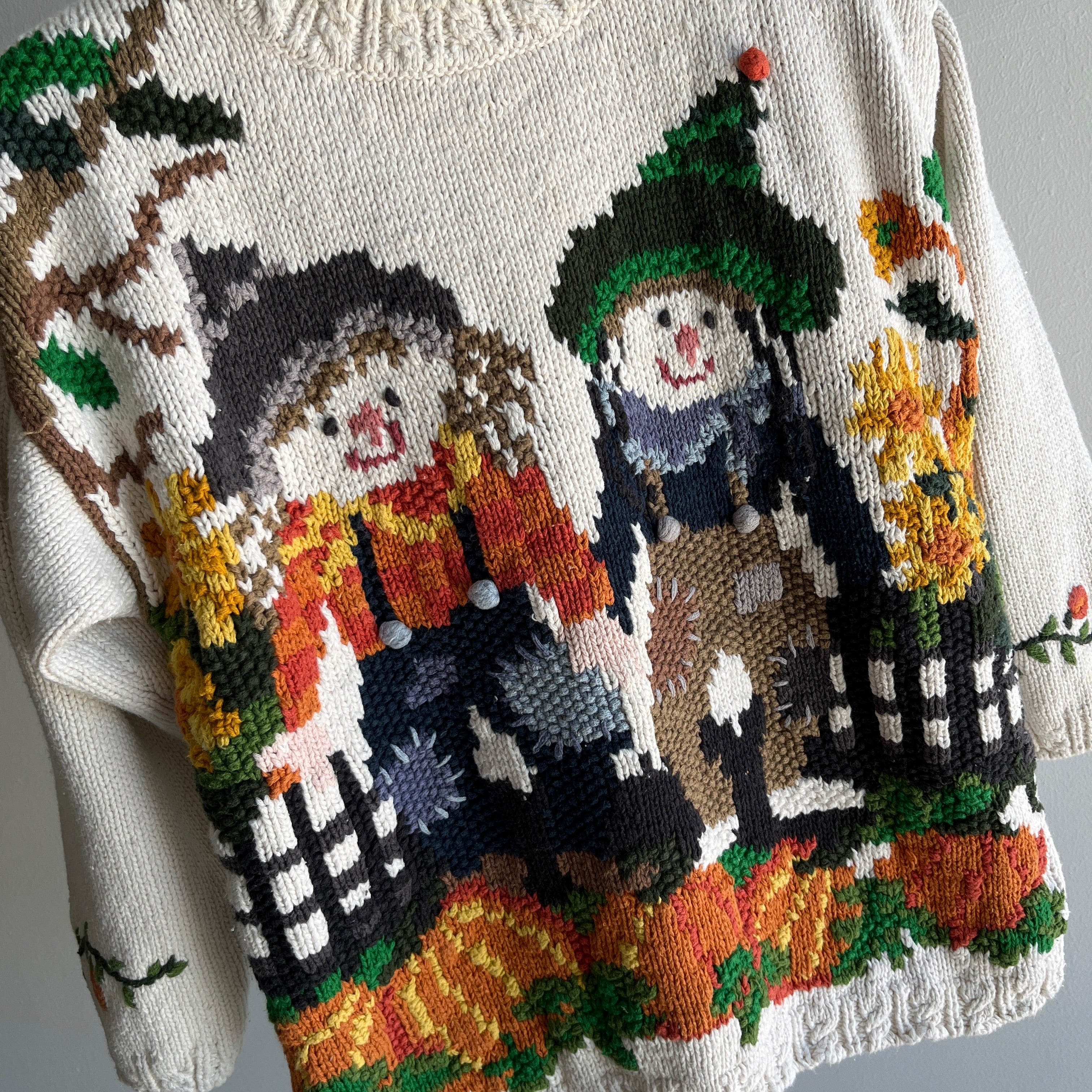1990s Scarecrow Cotton Knit Sweater