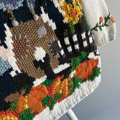 1990s Scarecrow Cotton Knit Sweater