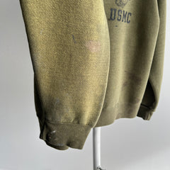 1990s Super Rad USMC Bleach, Paint and Other Stained Thinned Out Sweatshirt