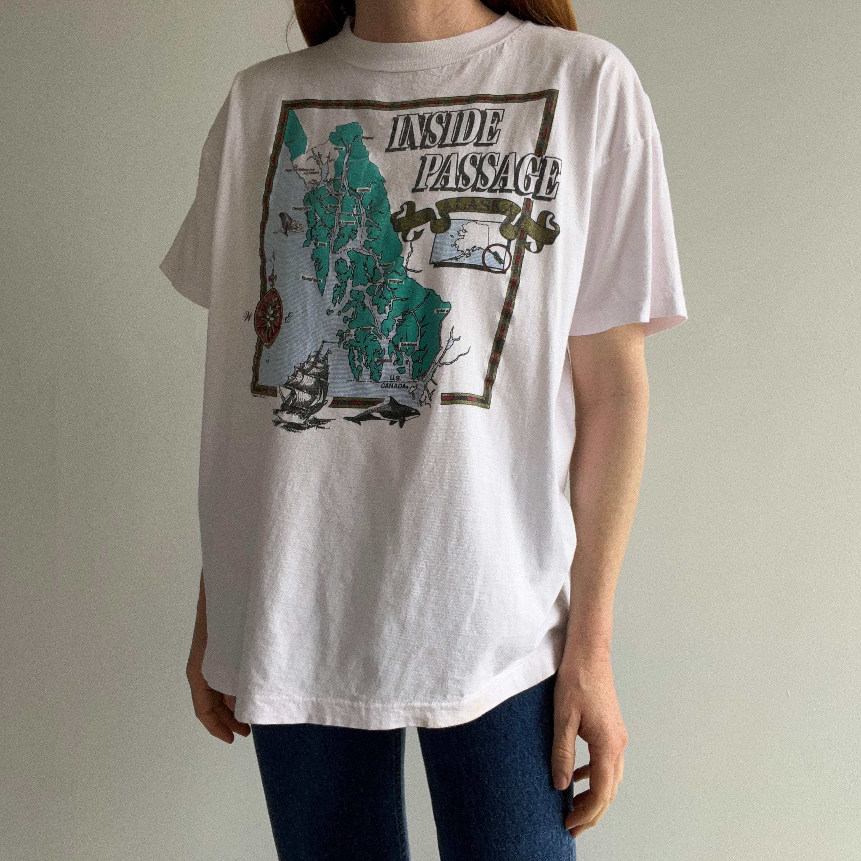 1980/90s Inside Passage Alaska Cotton Tourist T-Shirt
