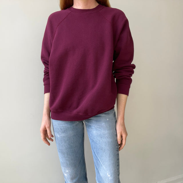1970s/80s Blank Burgundy Sweatshirt