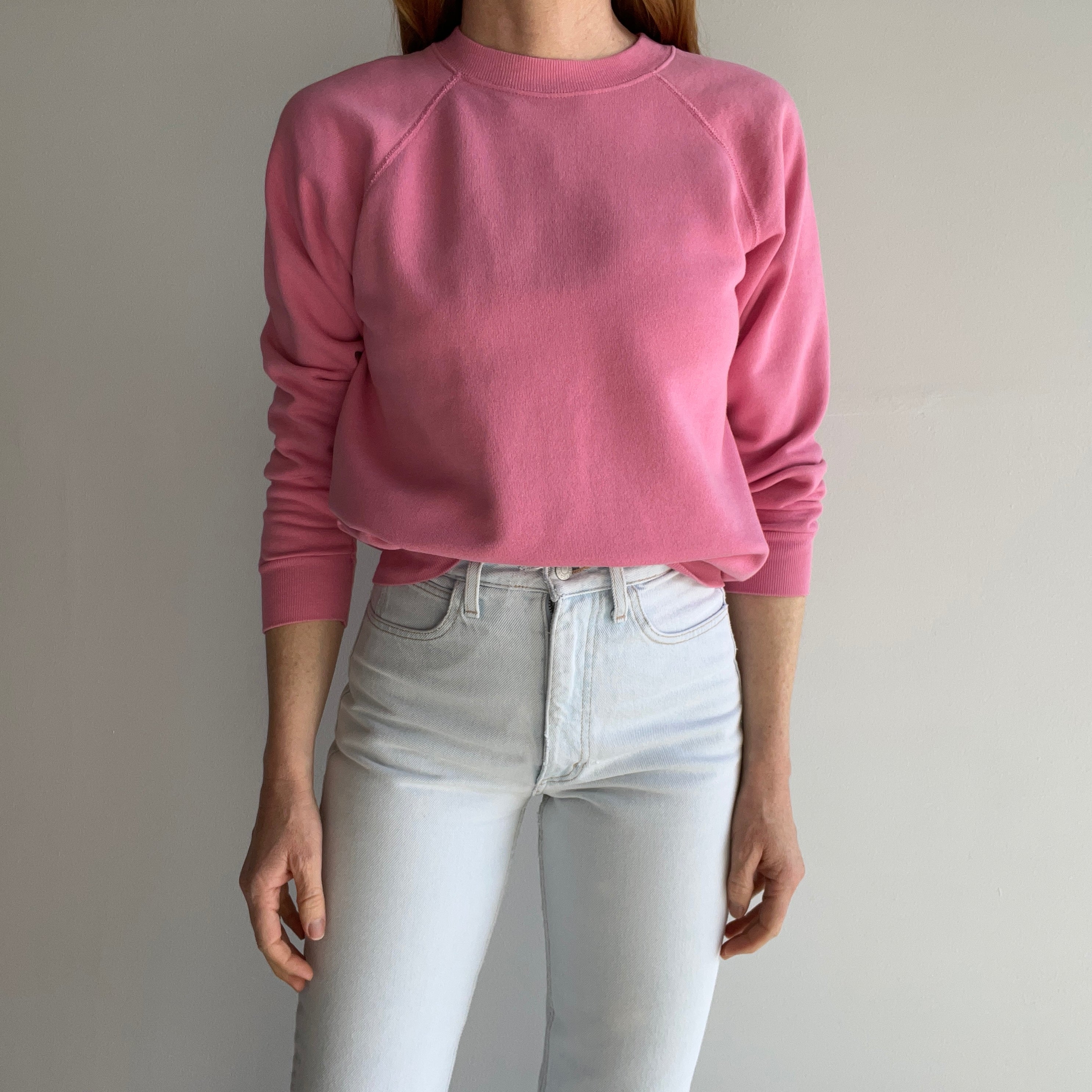 1980s Guava Pink Raglan by Hanes