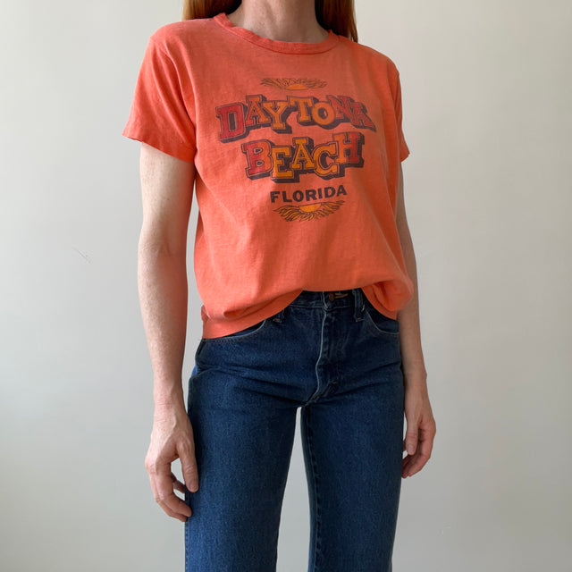 1960s/70s Daytona Beach Florida T-Shirt !!!!!! (The Fit on THIS)