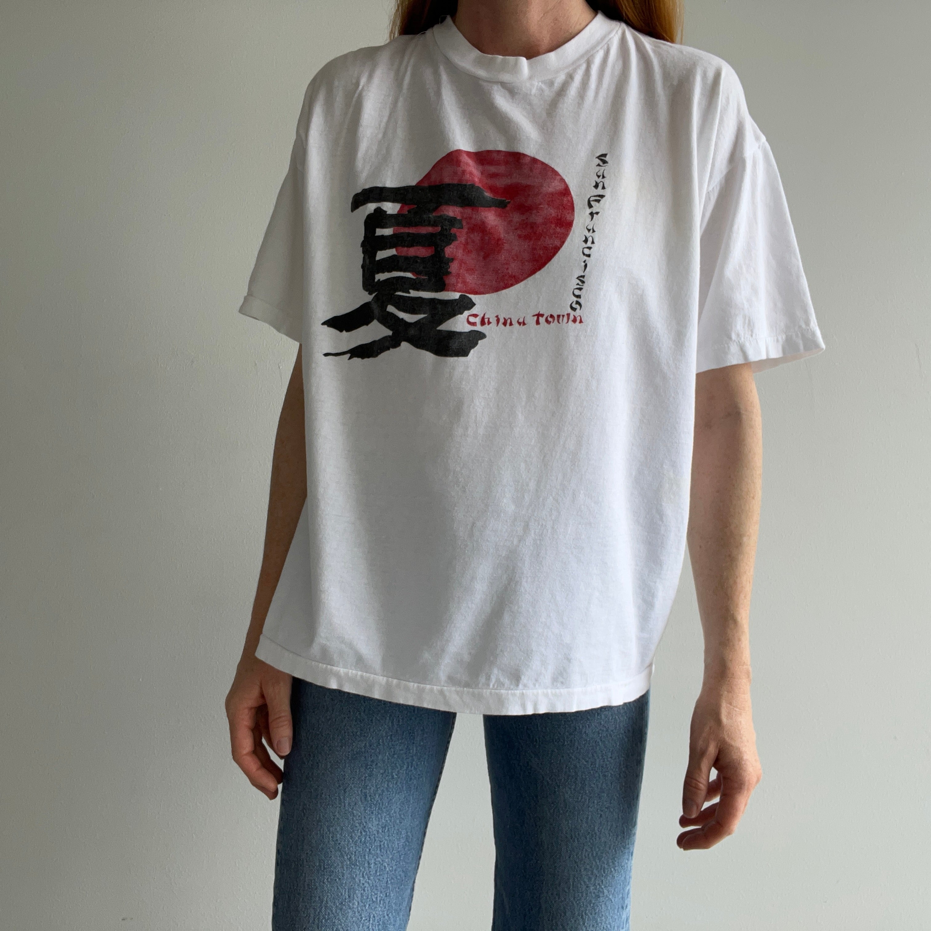 1990s China Town San Francisco Cotton T-Shirt