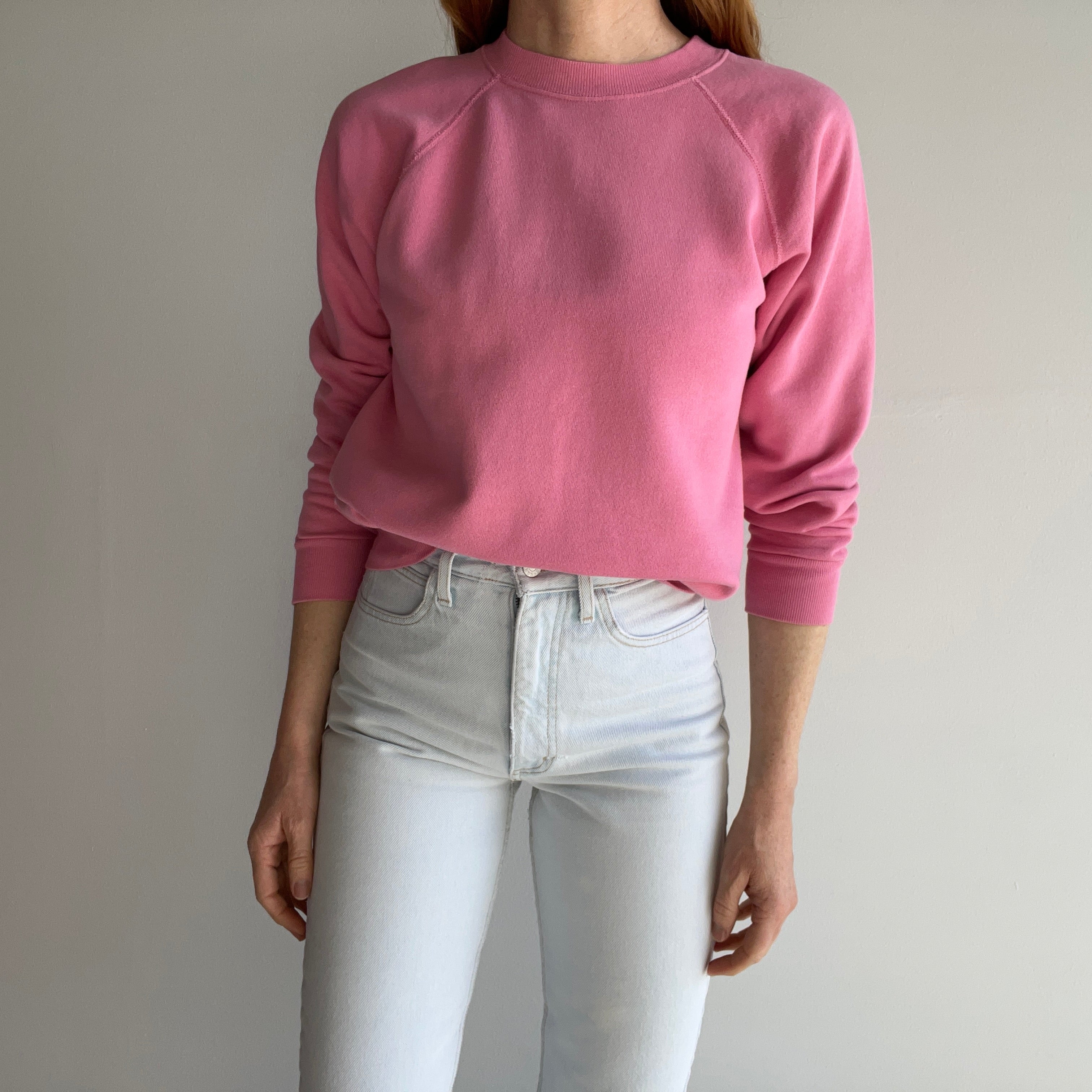 1980s Guava Pink Raglan by Hanes