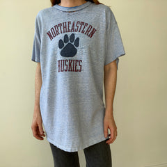 1980s/90s Northeastern Huskies T Shirt  - Thrashed! Champion