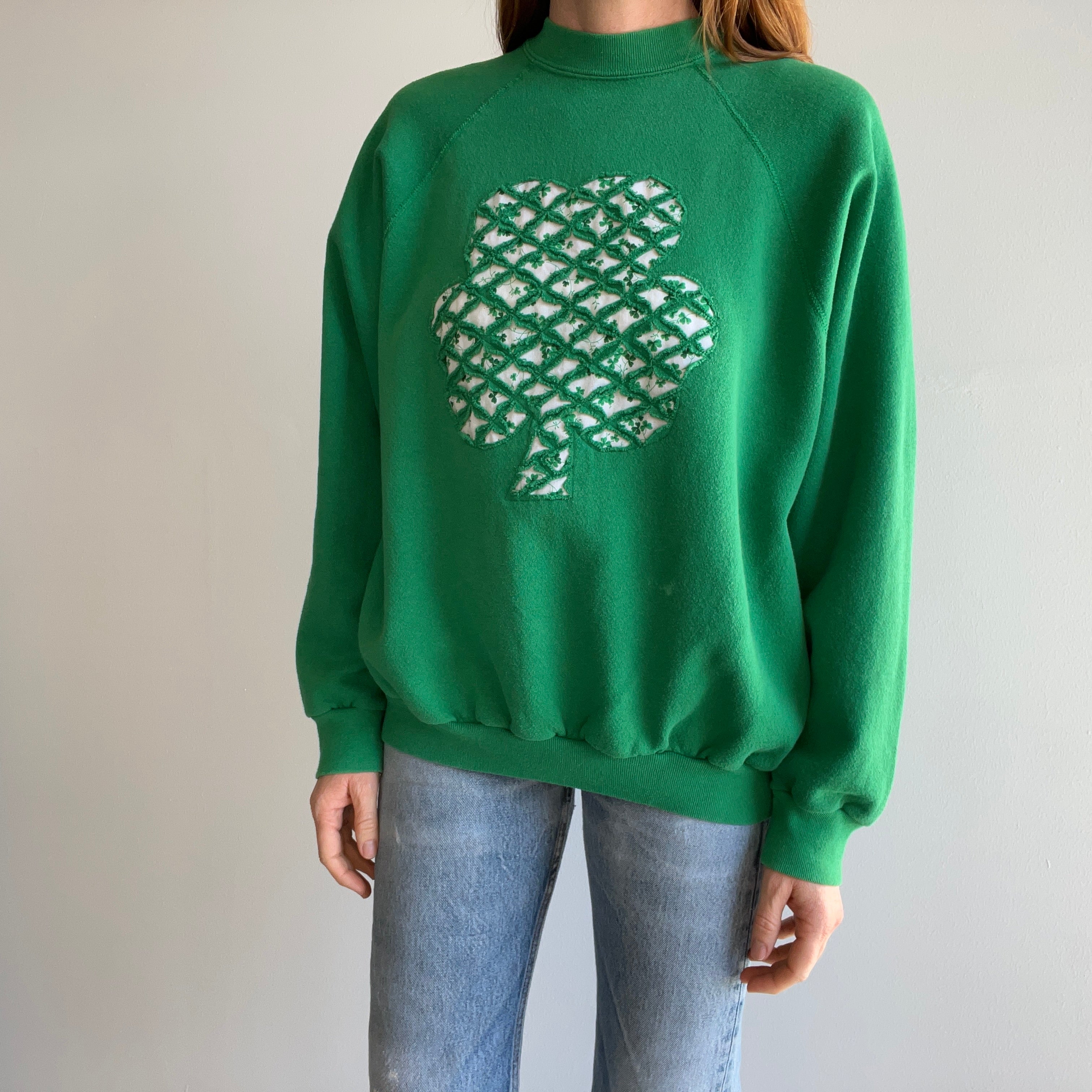 1990s DIY St. Paddy's Day Flair Sweatshirt