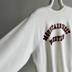 1980s Buttery Soft and Stained Mountain Crest Wrestling Sweatshirt