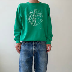 1980s Green Tuttle School Sweatshirt - Awwwww