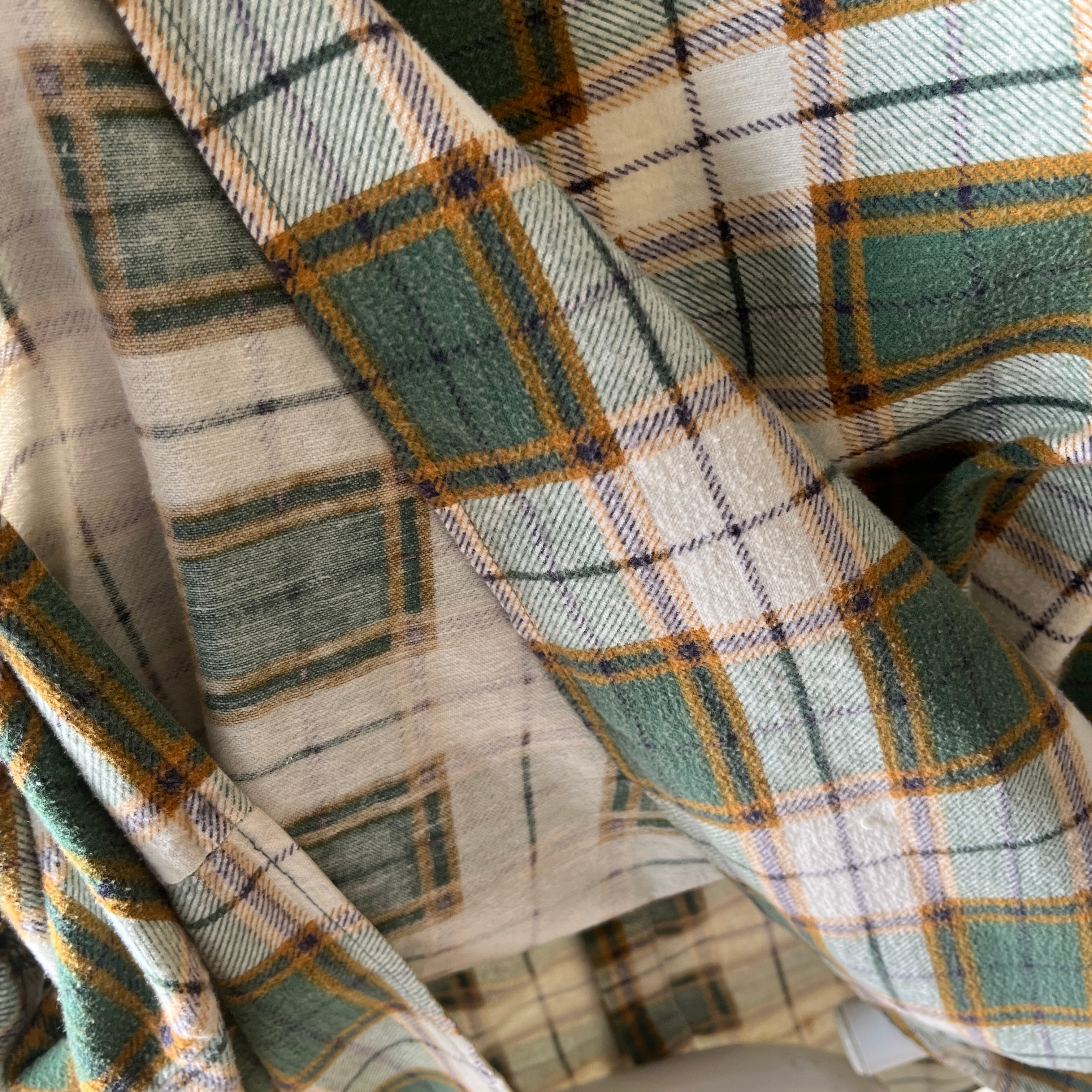 1990s Lightweight Larger Cotton Single Sided Flannel