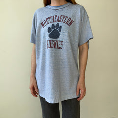 1980s/90s Northeastern Huskies T Shirt  - Thrashed! Champion
