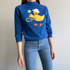 1980s DIY Tennis Duck Applique Sweatshirt by Sportswear