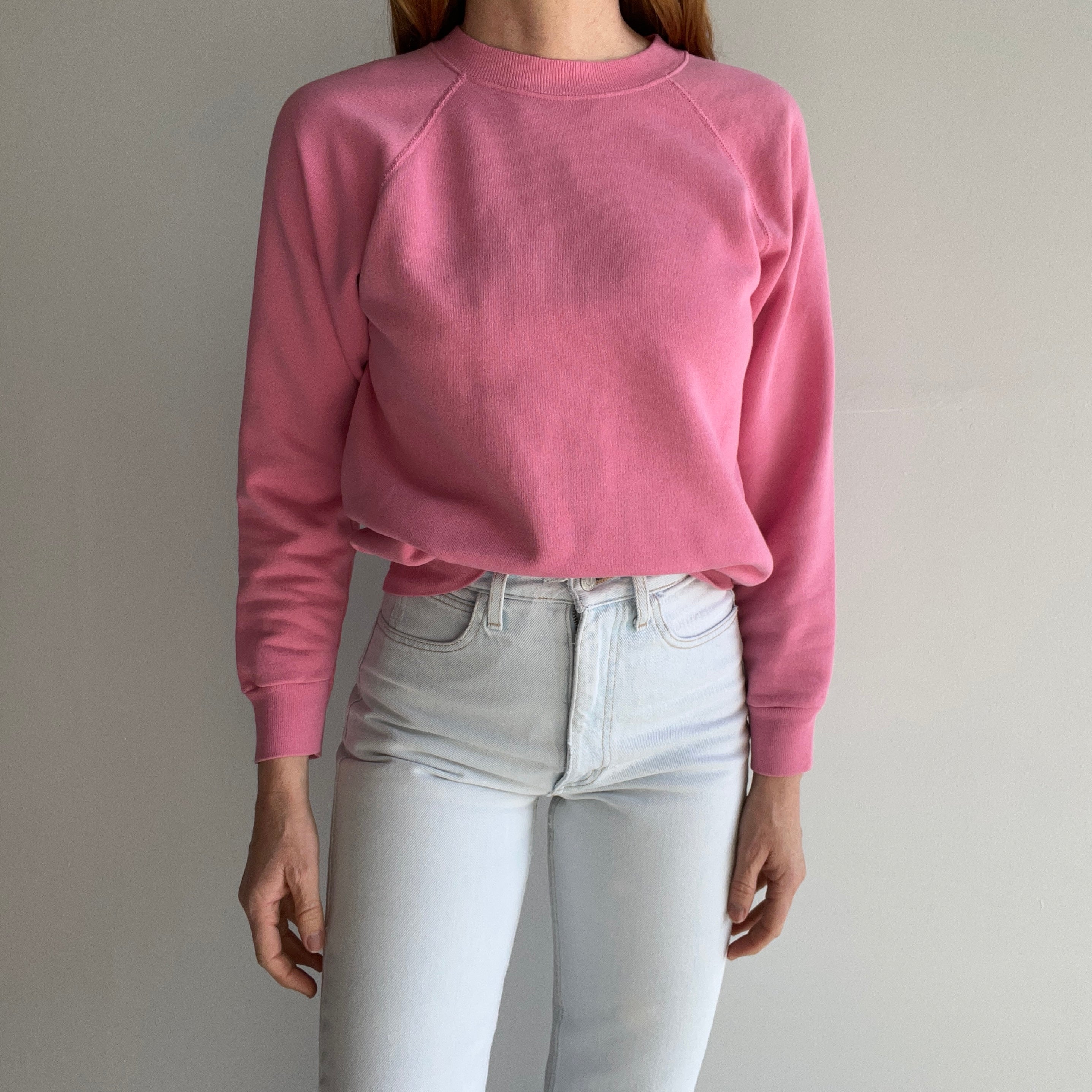 1980s Guava Pink Raglan by Hanes