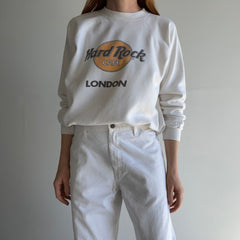 1980s Hard Rock Cafe - London - Sweatshirt with Cut Sides