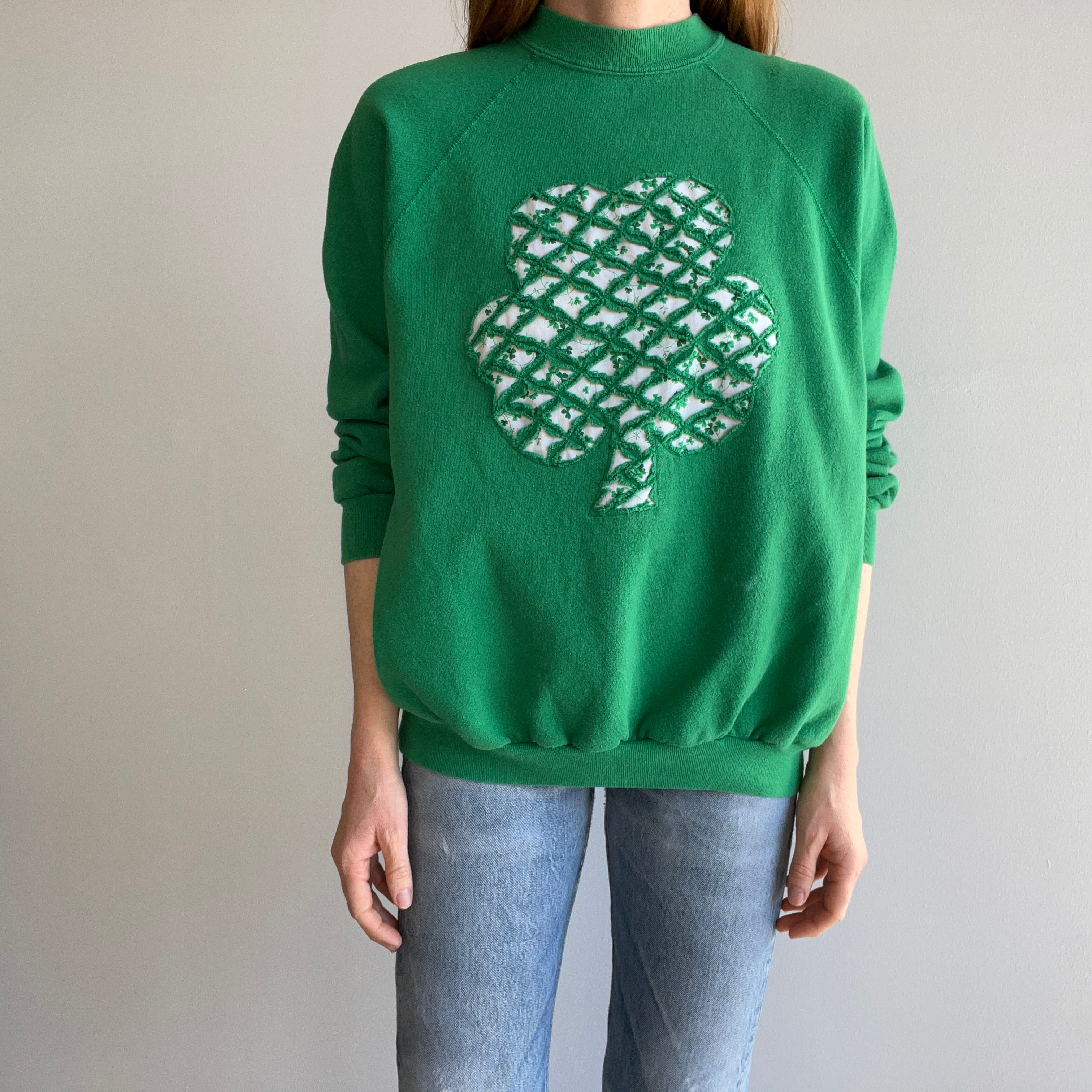 1990s DIY St. Paddy's Day Flair Sweatshirt