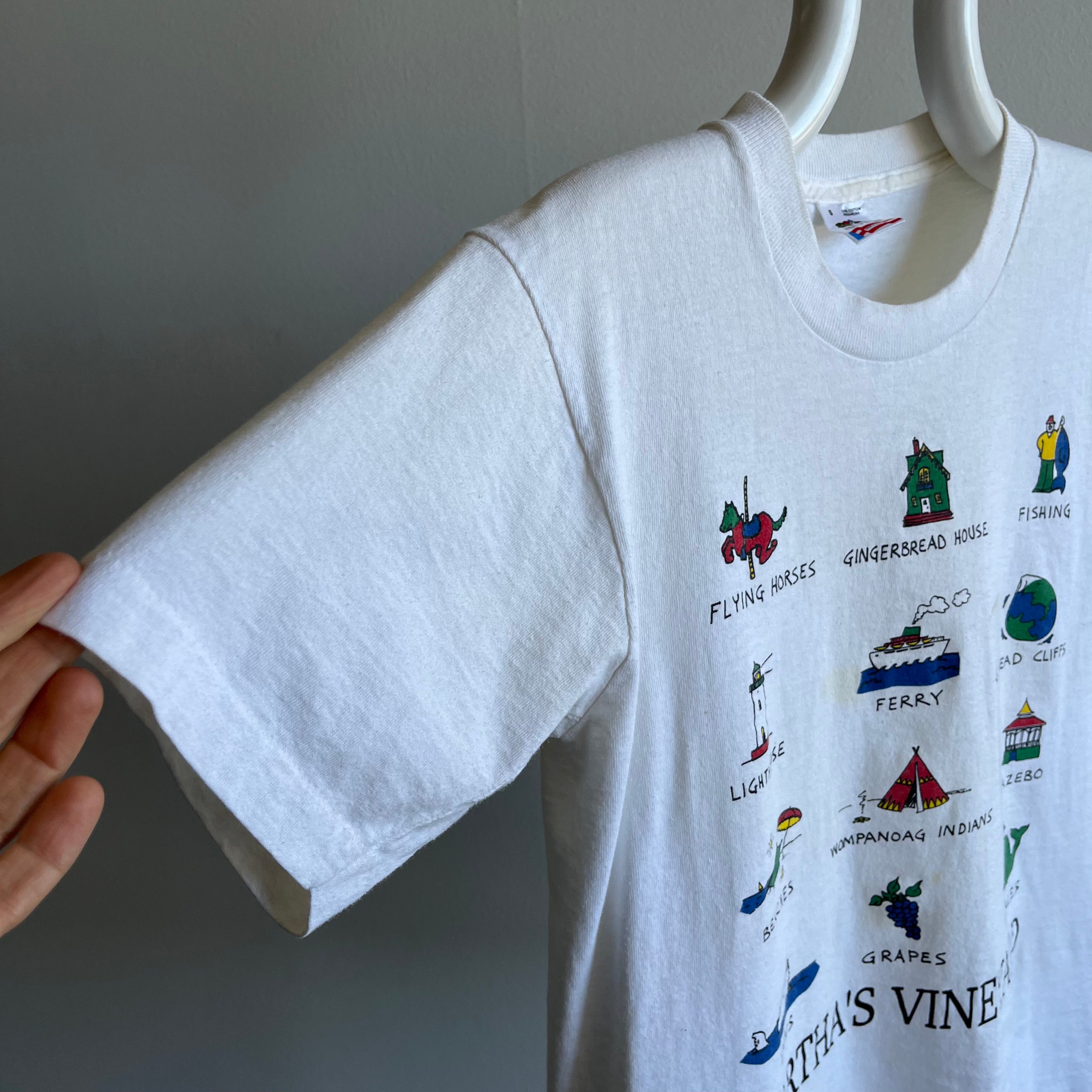 1980s Martha's Vineyard Tourist T-Shirt That is Really Great and Also Stained