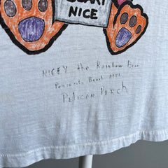 1994 Day Camp is Beary Nice with Nicey The Rainbow Bear - Paper Thin T-Shirt