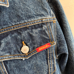 1980s Jordache Bowed and Zipper Fitted Cropped AMAZING Denim Jean Jacket - THE. BACK.