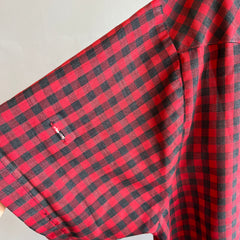 1970s Roebucks by Sears Buffalo Plaid Lightweight Blouse