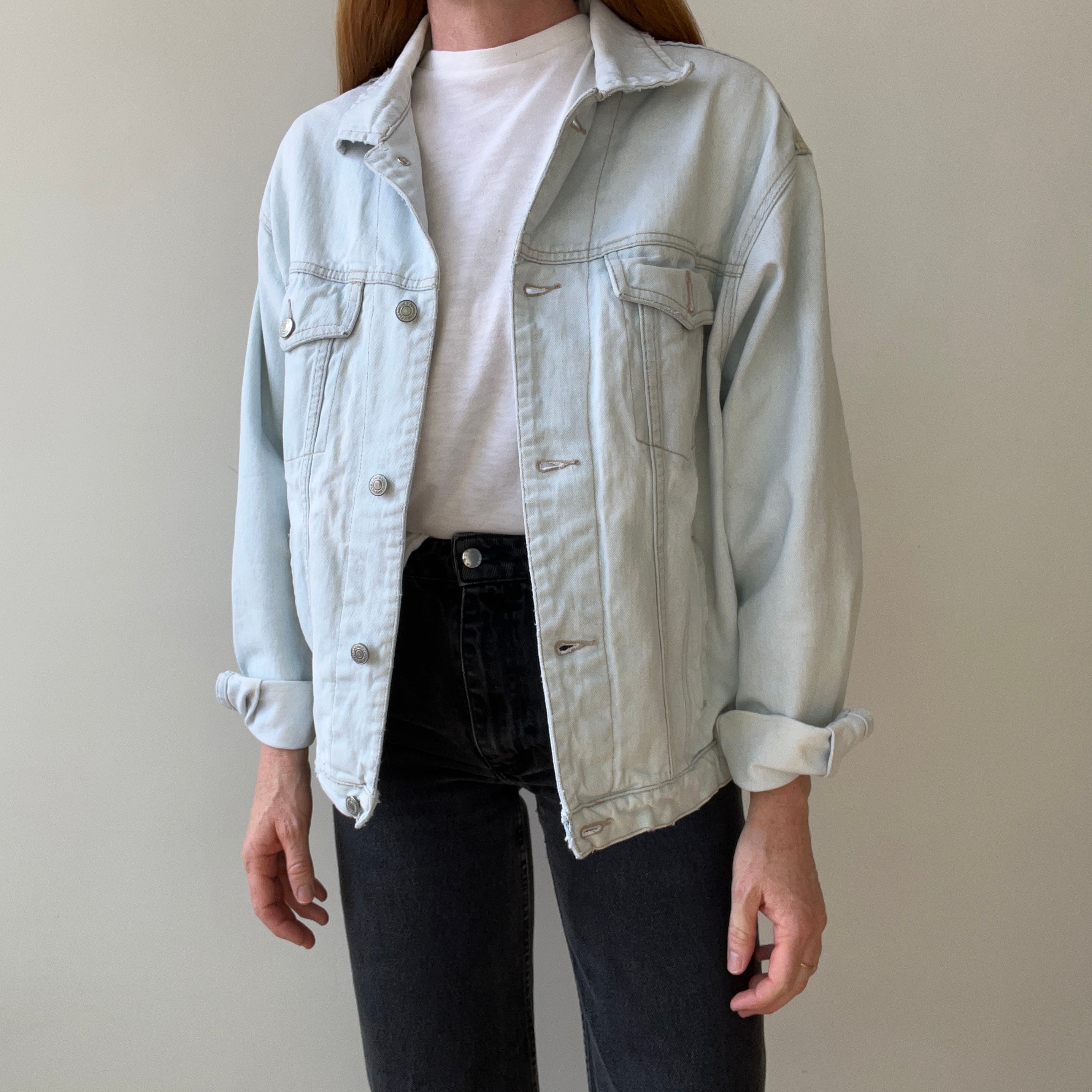1980s Light Wash Denim Jacket - Jordache Alert