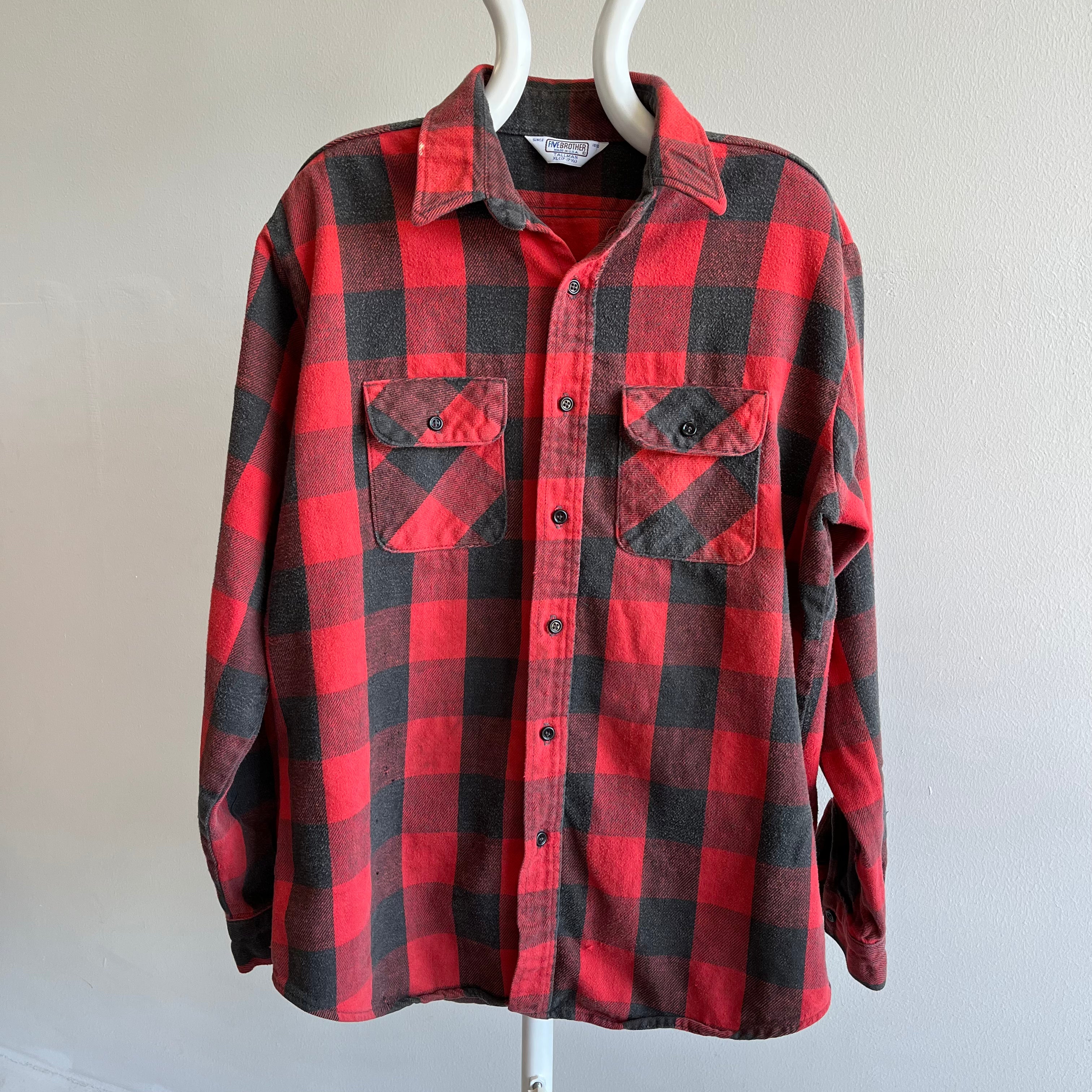 1980/90s Five Brothers Buffalo Plaid Cotton Flannel