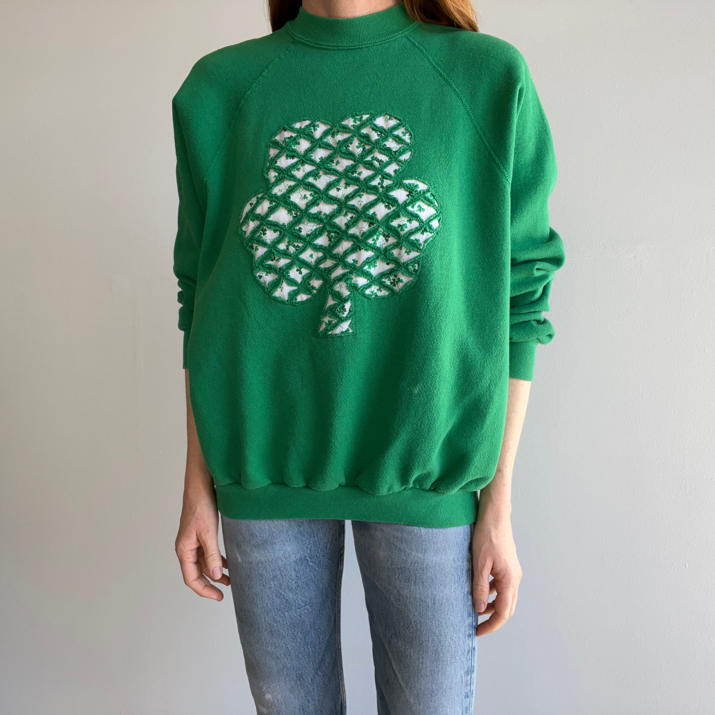 1990s DIY St. Paddy's Day Flair Sweatshirt