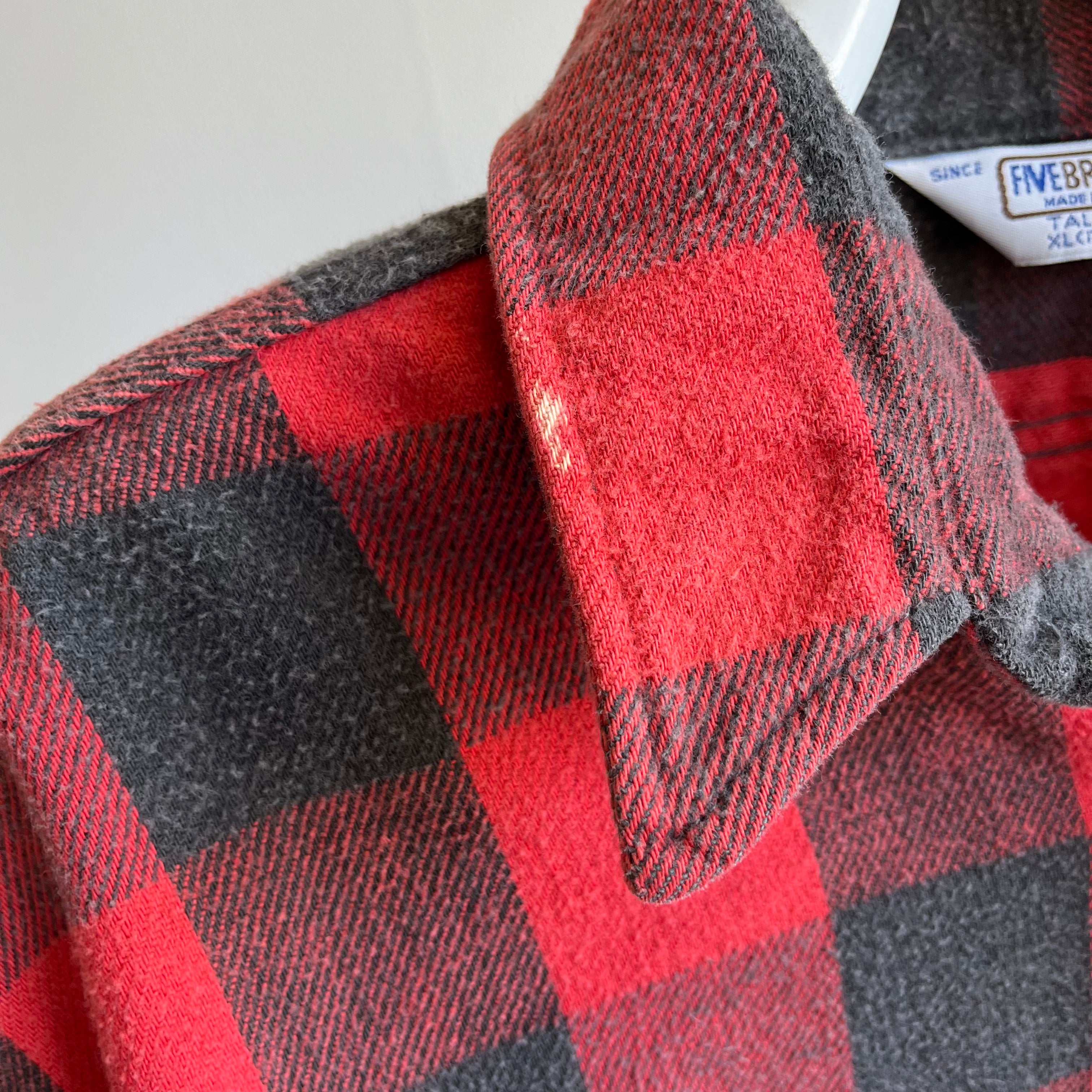 1980/90s Five Brothers Buffalo Plaid Cotton Flannel