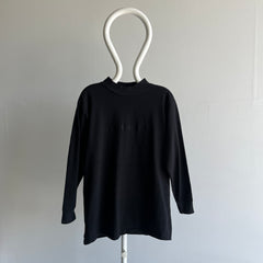 1980s Nantucket Mock Neck Long Sleeve T-Shirt - Cotton