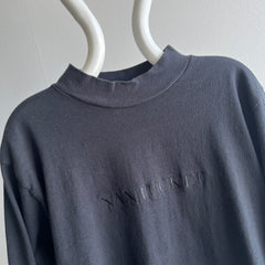 1980s Nantucket Mock Neck Long Sleeve T-Shirt - Cotton