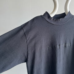 1980s Nantucket Mock Neck Long Sleeve T-Shirt - Cotton