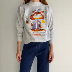 1980s I've Got A Morning Attitude Cat Sweatshirt