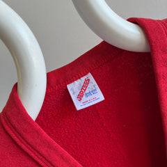 1980s Red Sweatshirt Cardigan by Jerzees