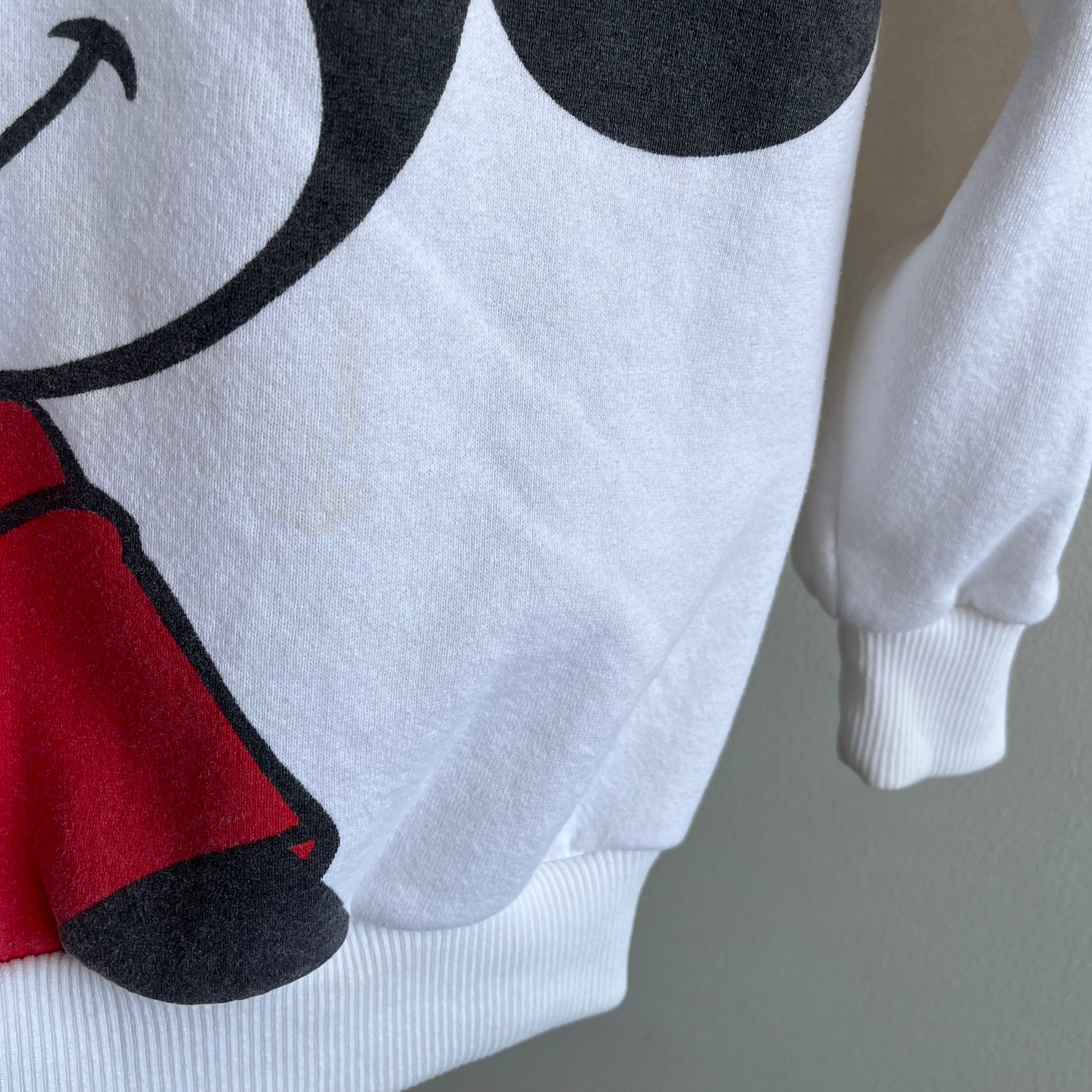 1980s Mickey Mouse Sweatshirt  - Front and Back - w Staining