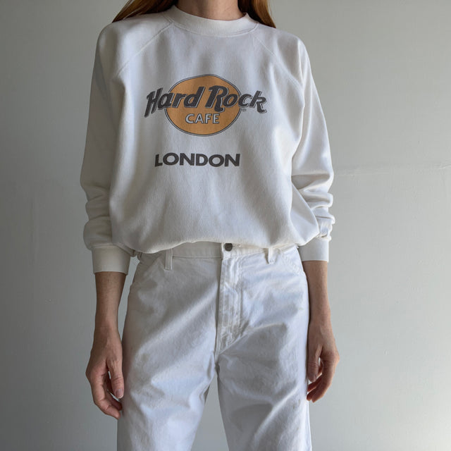 1980s Hard Rock Cafe - London - Sweatshirt with Cut Sides