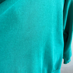 1980s FOTL XXXL Tagged Blank Teal Sweatshirt